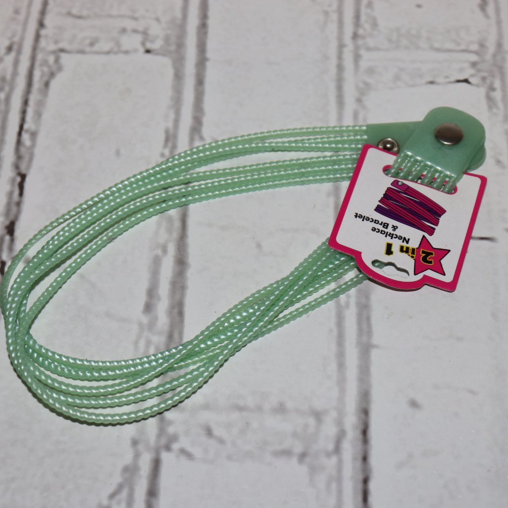 Nwt Y2k Vintage 2in1 Necklace Bracelet 15 Mint Green 10$